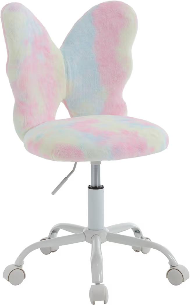 Butterfly Kids Desk Chairs Girls Students Study Chair Adjustable Computer Chairs Furry Swivel Off... | Amazon (US)