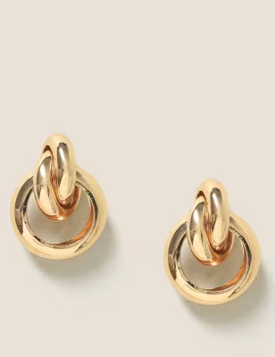 Gold Tone Knot Style Stud Earrings | M&S Collection | M&S | Marks & Spencer (UK)