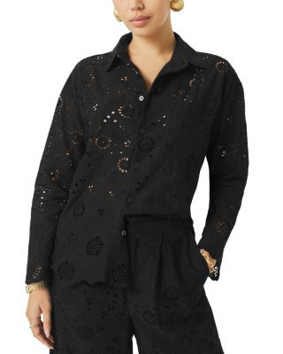 x @Cellajaneblog Eyelet Button Front Top | Bloomingdale's (AU)