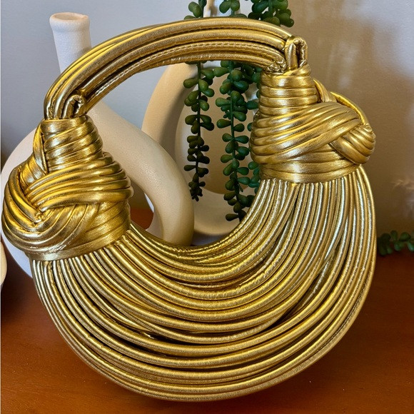 Gold clutch / Gold crossbody, Brand New, Small gold leather purse | Poshmark