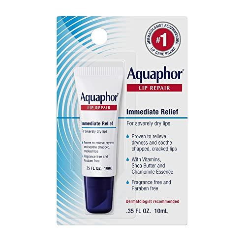 Aquaphor Lip Repair Ointment - Long-lasting Moisture to Soothe Dry Chapped Lips - .35 fl. oz. Tube | Amazon (US)