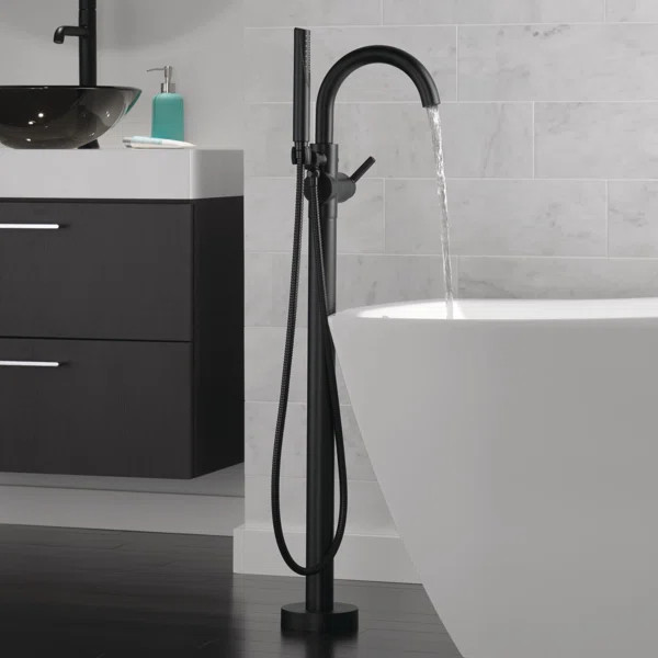 T4759-BLFL Trinsic Single Handle Floor Mounted Freestanding Tub Filler | Wayfair Professional