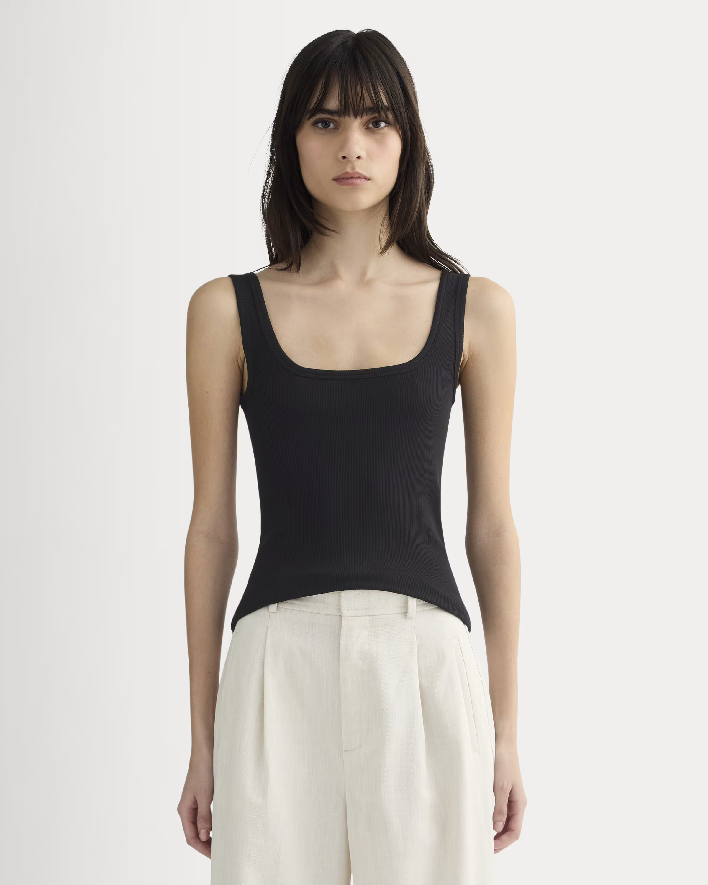 The Luxe Rib Square-Neck Tank | Everlane