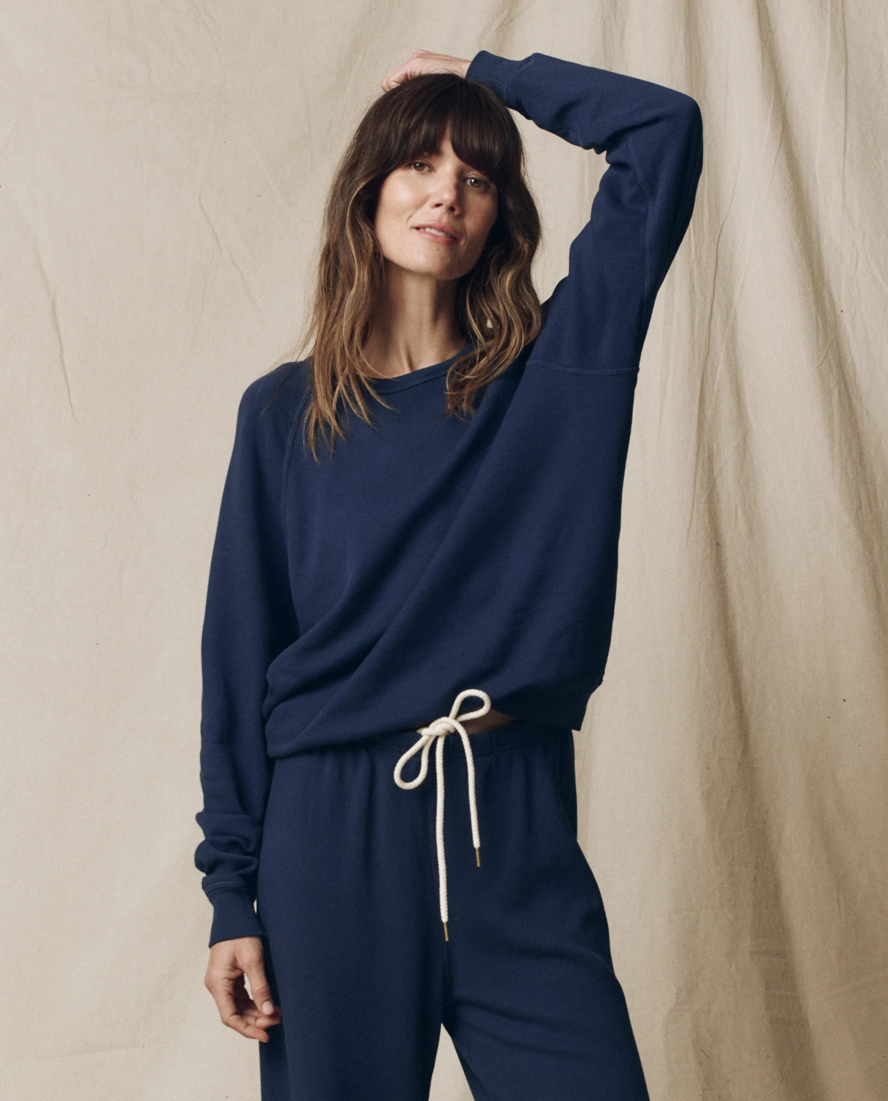 The College Sweatshirt. Solid -- True Navy | THE GREAT.