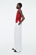 COWL-NECK GATHERED SLEEVELESS TOP | COS (US)
