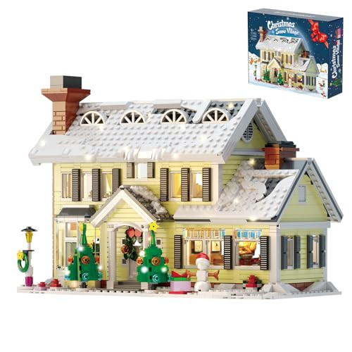 Christmas Griswold Holiday House Building Set, LED DIY Christmas Holiday Snow Village, Christmas House Compatible with Lego Gifts for Boys, Girls, Family, and Friends (1156pcs) | Amazon (US)