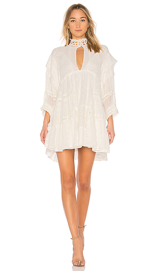 Free People Heartbreaker Mini Dress in White. - size L (also in M,S,XS) | Revolve Clothing