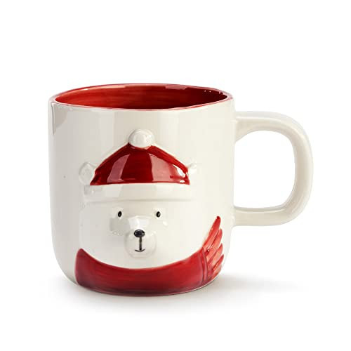 DEMDACO Beary Merry Polar Bear 16 ounce Stoneware Christmas Mug | Amazon (US)
