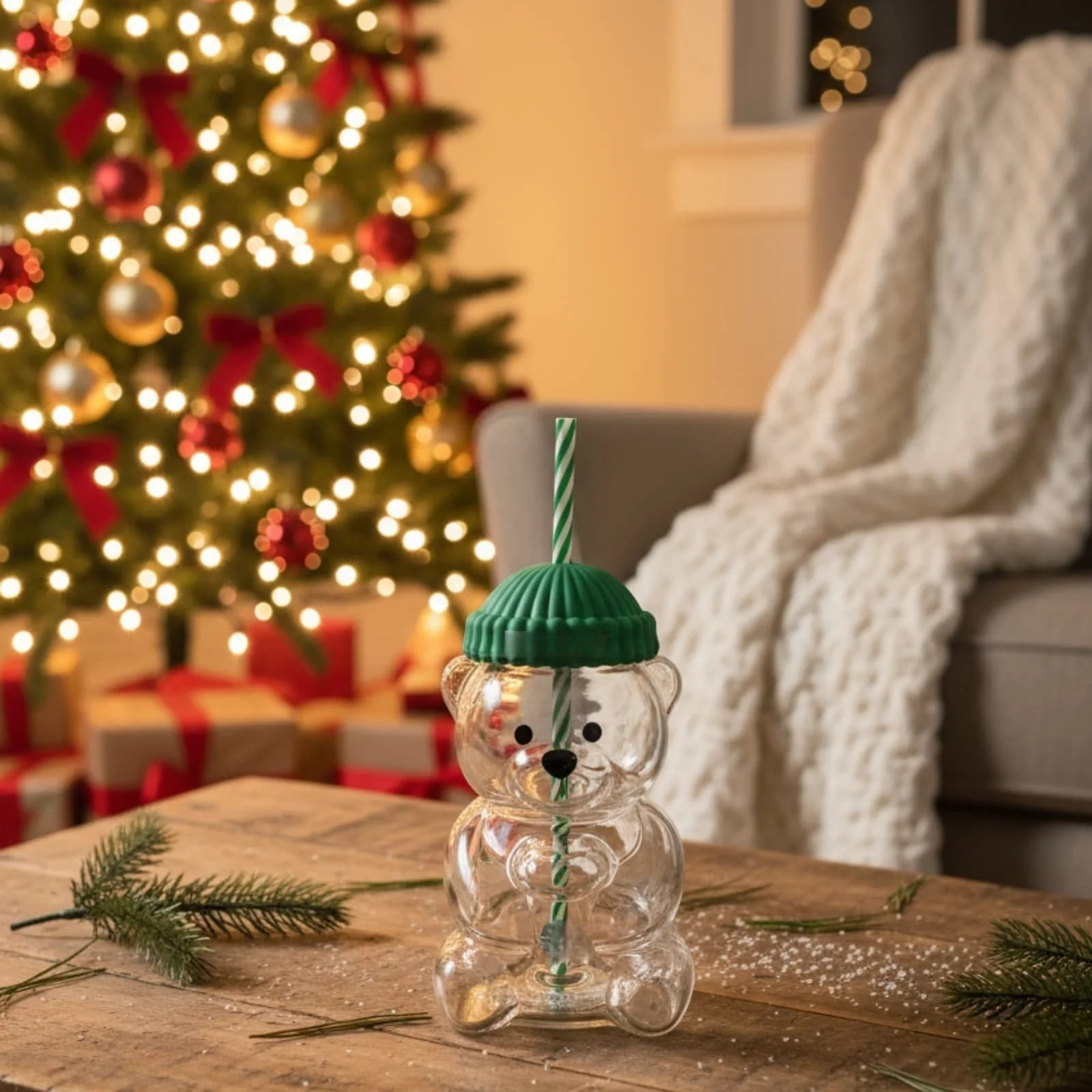 Bear Cup with Straw, Glass Bear Cup, Bear Sippy Cup 20oz Clear Bear Glass Cup with Lid and Straw ... | Walmart (US)