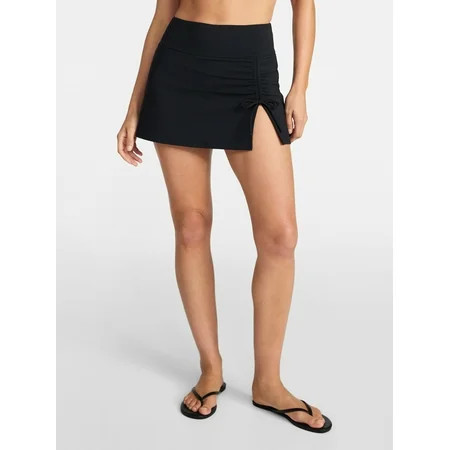 Time and Tru Women s and Women s Plus Size Ribbed Swim Skirt Sizes XS-3X | Walmart (US)