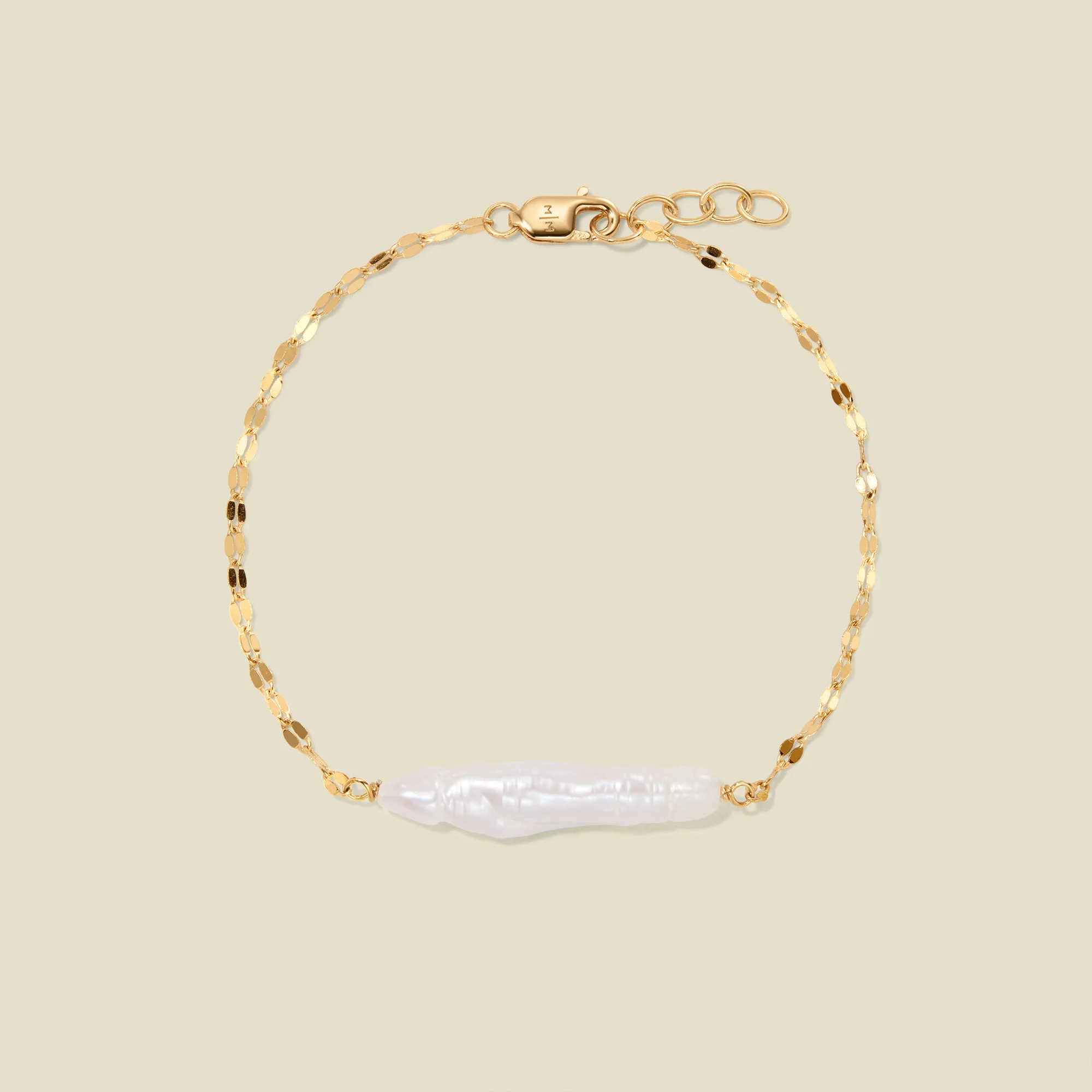 Baroque Pearl Bar Bracelet | Everyday Pearl Bracelet | Made By Mary | Made By Mary
