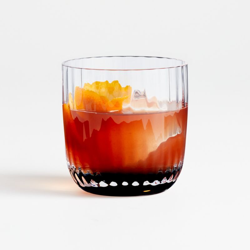 Ezra Optic Double Old-Fashioned Glass + Reviews | Crate and Barrel | Crate & Barrel