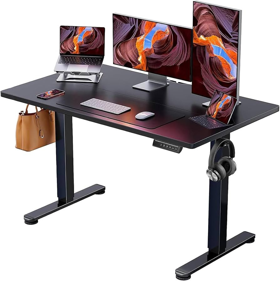 ErGear Height Adjustable Electric Standing Desk, 48 x 24 Inches Sit Stand up Desk, Memory Compute... | Amazon (US)