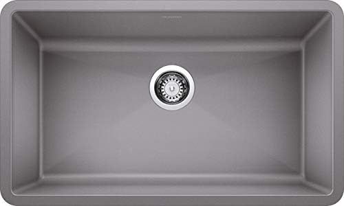 BLANCO, Metallic Gray 440148 PRECIS SILGRANIT Super Single Undermount Kitchen Sink, 32" X 19" | Amazon (US)