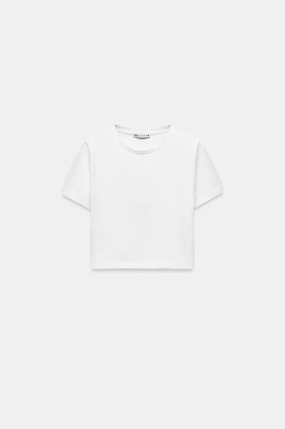 CROPPED SHORT SLEEVE T-SHIRT | Zara UK
