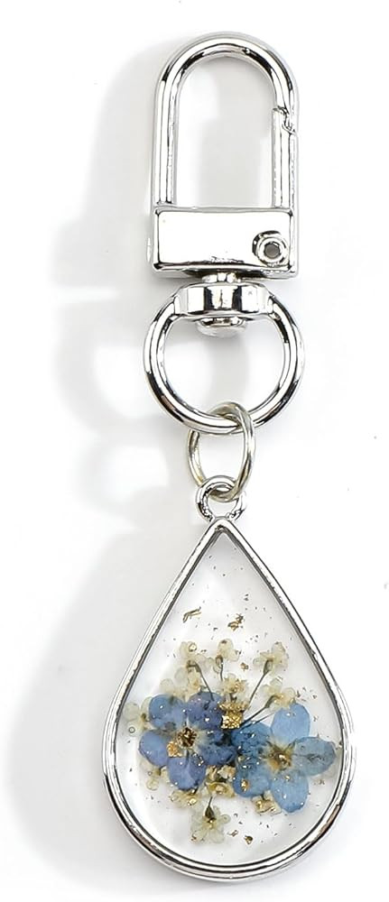 Pressed Flower Keychain Handmade Resin Keychain with Real Dried Flowers Nature Gifts for Women Bi... | Amazon (US)