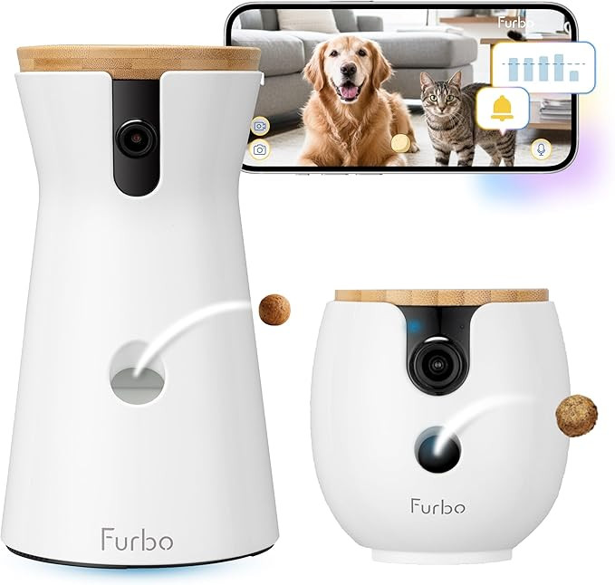 Furbo 360° Dog Camera + Mini 360° Cam (2-Camera Bundle Nanny Pro Subscription): Dog Safety Aler... | Amazon (US)