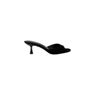L'AGENCE Arleen Kitten-Heel Mule In Black Suede | L'Agence