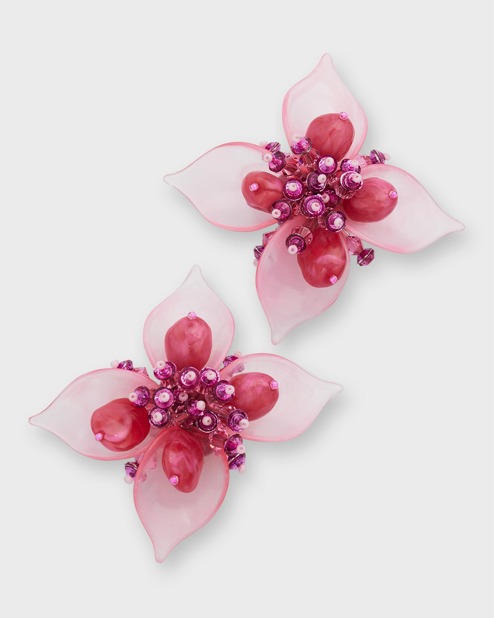 Degrade Flower Clip Earrings | Neiman Marcus