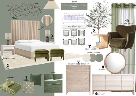 Bedroom Inspo

Abstract Iron & Wood Wall Art | White Oak Queen Plinth | Whitewashed Nightstand | Glass Table Lamp | Conical Linen | Ottoman | Area Rug | Waffle Blanket | Sage Pillow | Green Linen Duvet | Drawer Chest | Drawer Dresser | Round Wall Mirror | Accent Chair | Oak Table | Faux Olive Tree | Sheer Polyester 

#LTKstyletip #LTKsalealert #LTKhome