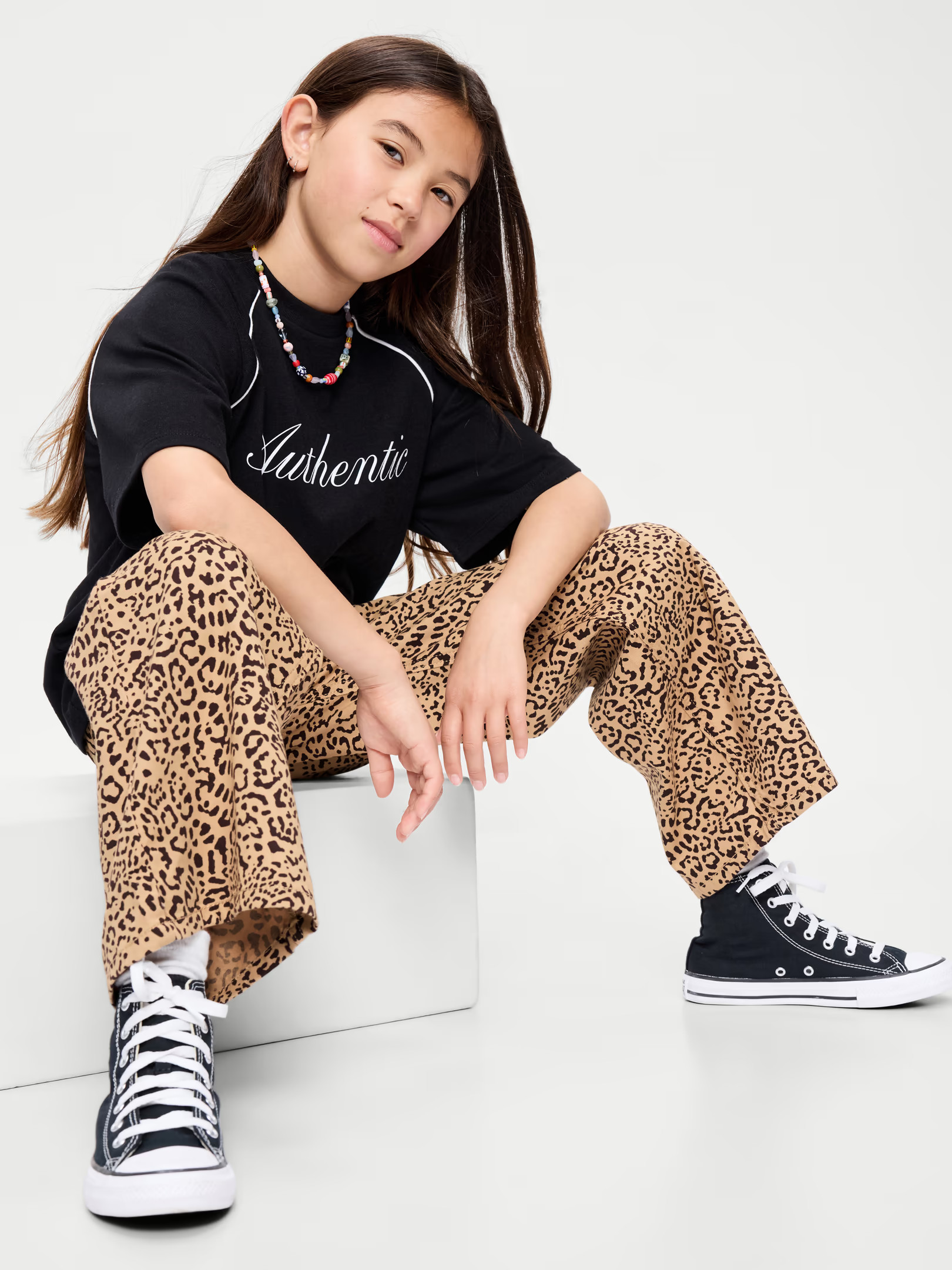 Pull-On Super Baggy Wide-Leg Twill Pants for Girls | Old Navy (US)