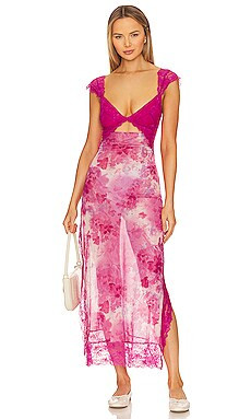 Free People Suddenly Fine Maxi Slip in Rosey Combo from Revolve.com | Revolve Clothing (Global)
