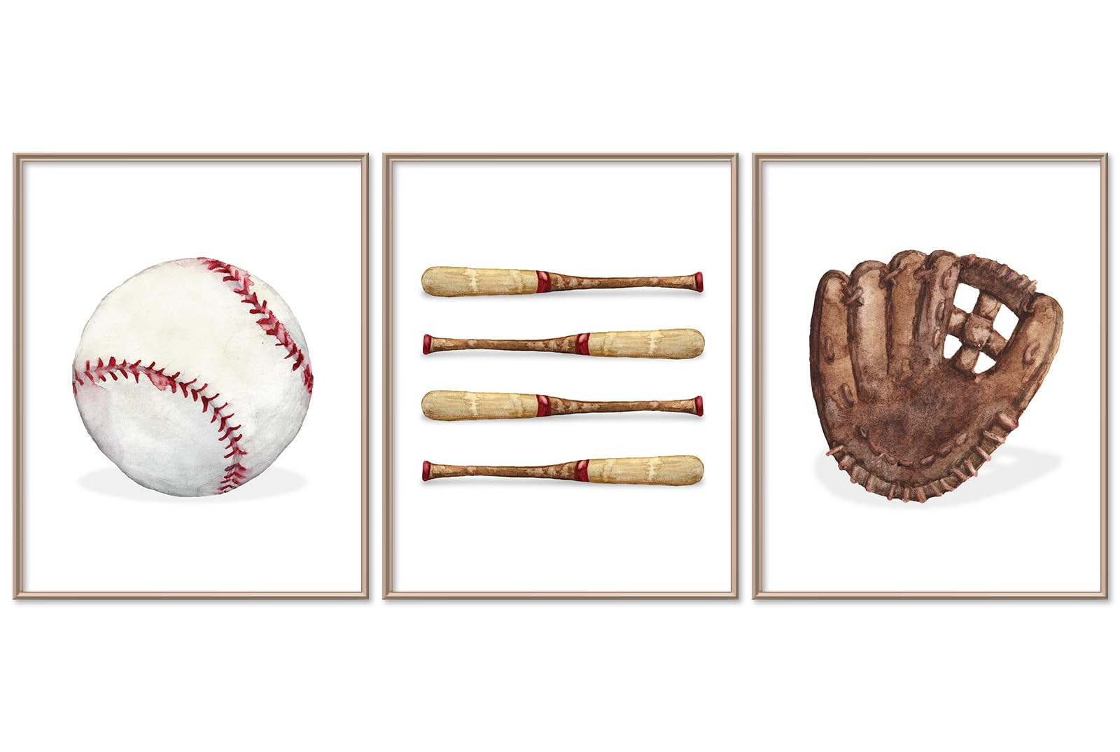 Generic AnyDesign Baseball Wall Art Prints Sports Theme Posters Baseball Paper Wall Arts for Livi... | Amazon (US)