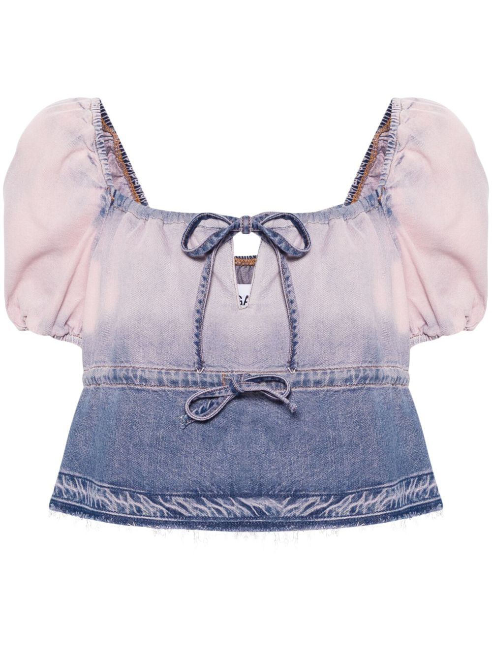GANNI Future Denim Blouse - Farfetch | Farfetch Global