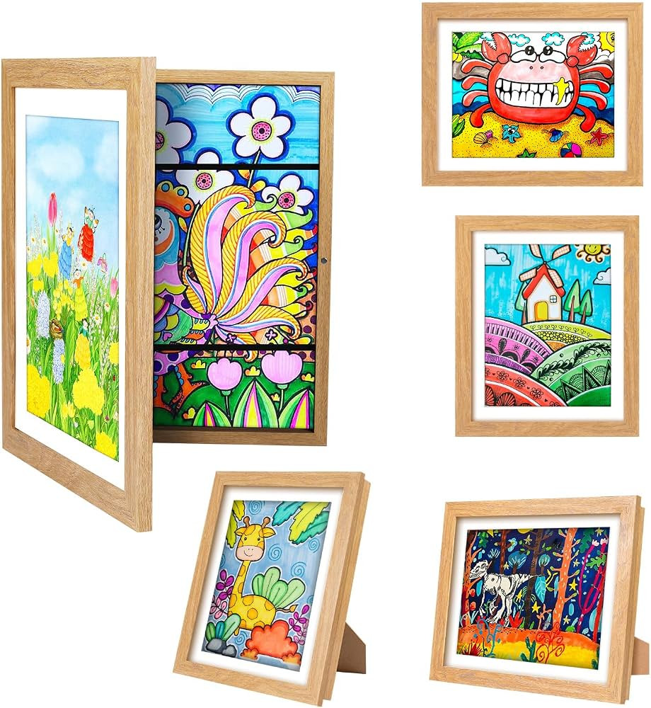 [3-Pack]Kids Artwork Frames Changeable - Kids Art Frame,Kids Art Frames Front Opening Holds 150,C... | Amazon (US)