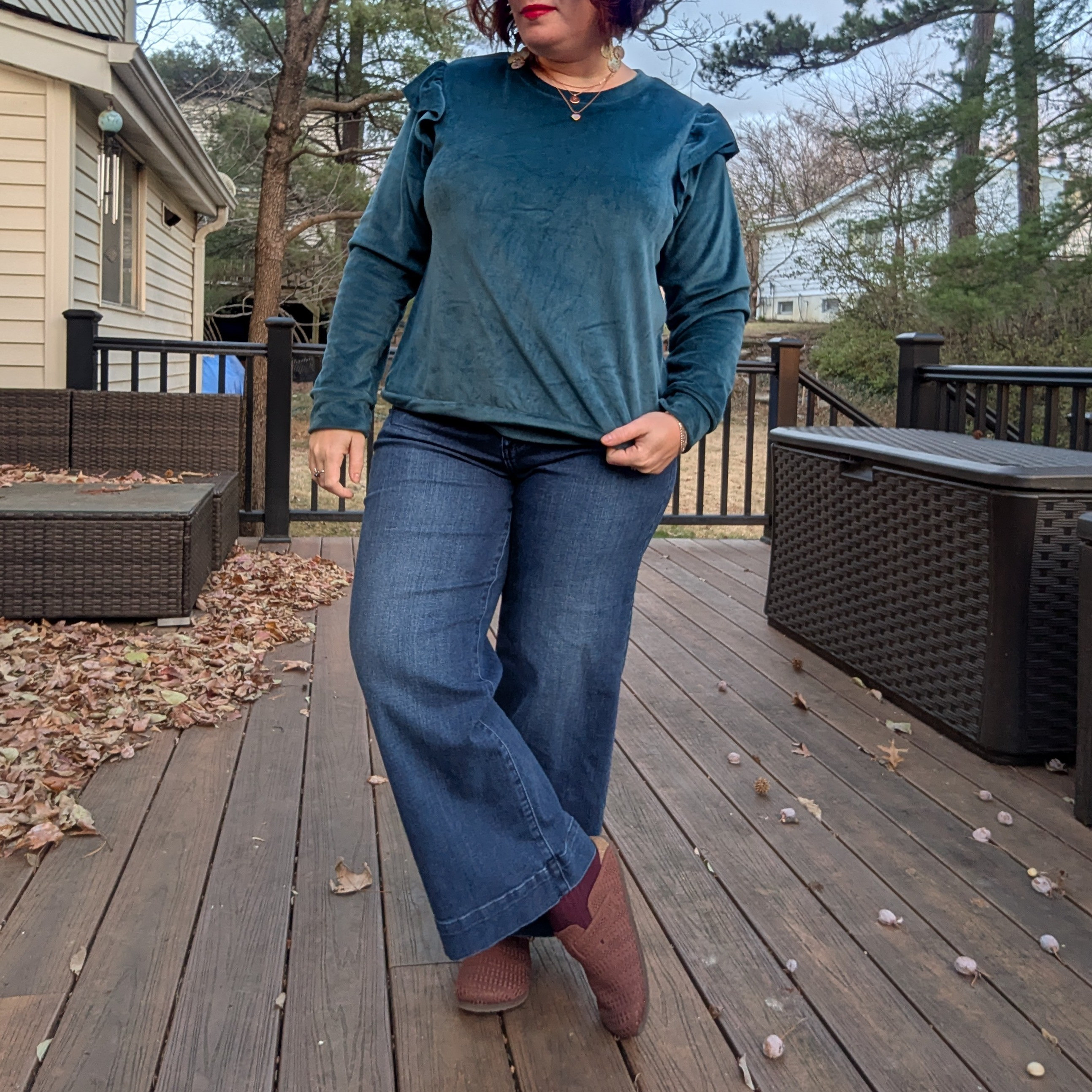 Sweatshirts similar, jeans tts but remember I am 5ft, and shoes tts 

#LTKMidsize #LTKPetite #LTKFindsUnder100