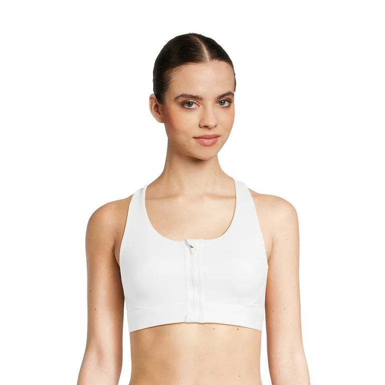 Avia Women's Medium Impact Zip Front Sports Bra, Sizes XS-XXXL | Walmart (US)