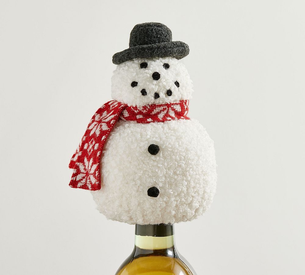 Archie Snowman Wine Topper | Pottery Barn (US)