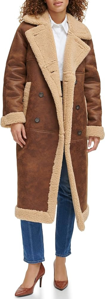 Levi's Women's Faux Shearling Long Coat | Amazon (US)