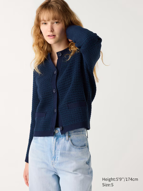 Knitted Short Jacket | Striped | UNIQLO (US)