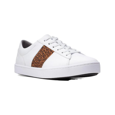 Clarks Womens Pawley Rilee Leather Fashion Sneakers White 9.5 Medium (B M) | Walmart (US)