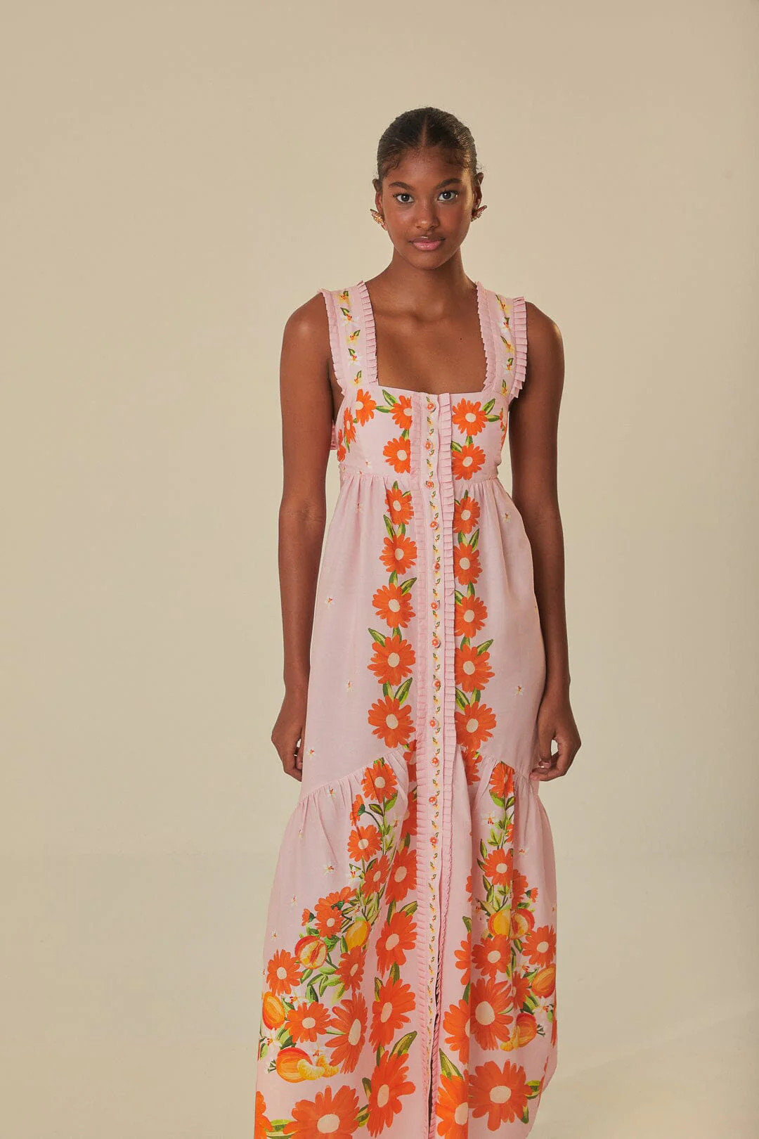 Pink Papaya Salad Maxi Dress | FarmRio (US)