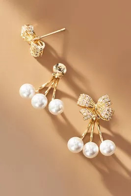 Shashi Bow Jacket Earrings | Anthropologie (US)