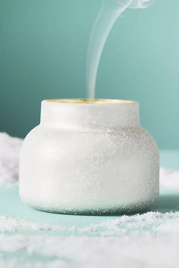 Capri Blue Volcano Snowflake Glass Candle | Anthropologie (US)