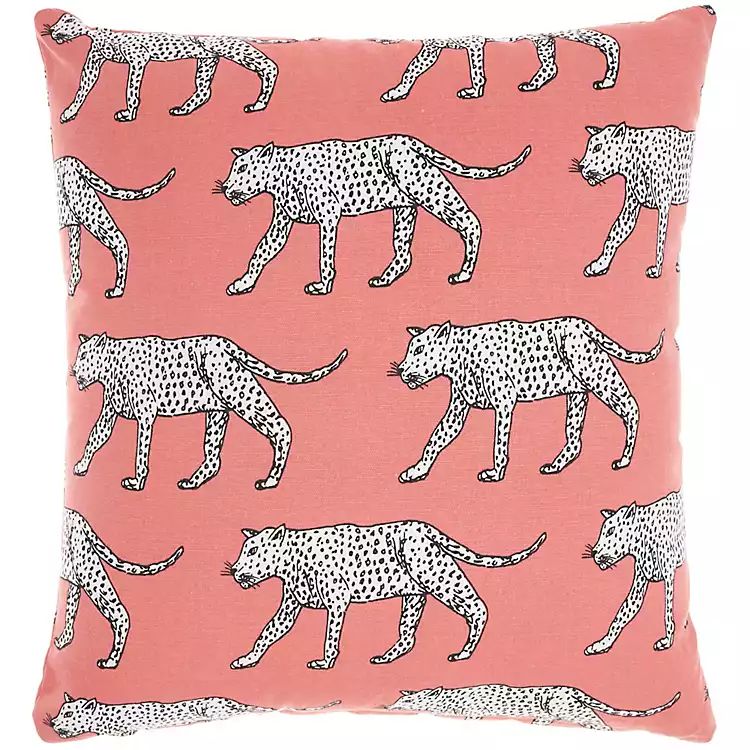 New! Blush and White Cheetahs Pillow | Kirkland's Home