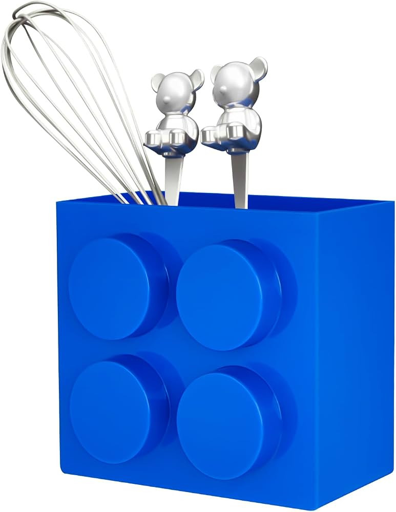 Magnetic Basket Organizer for Fridge - Lego-Style ABS Plastic Storage Box,No Drill Design for Kit... | Amazon (US)