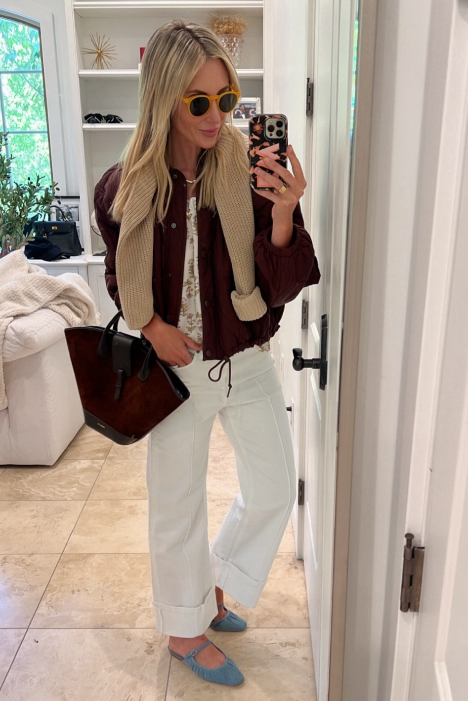 The cutest brown jacket. The wrong shoe theory is the best  