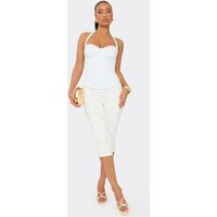 Mid Rise Capri Trousers In White Lace, Women's Size UK 14 | EGO (UK)