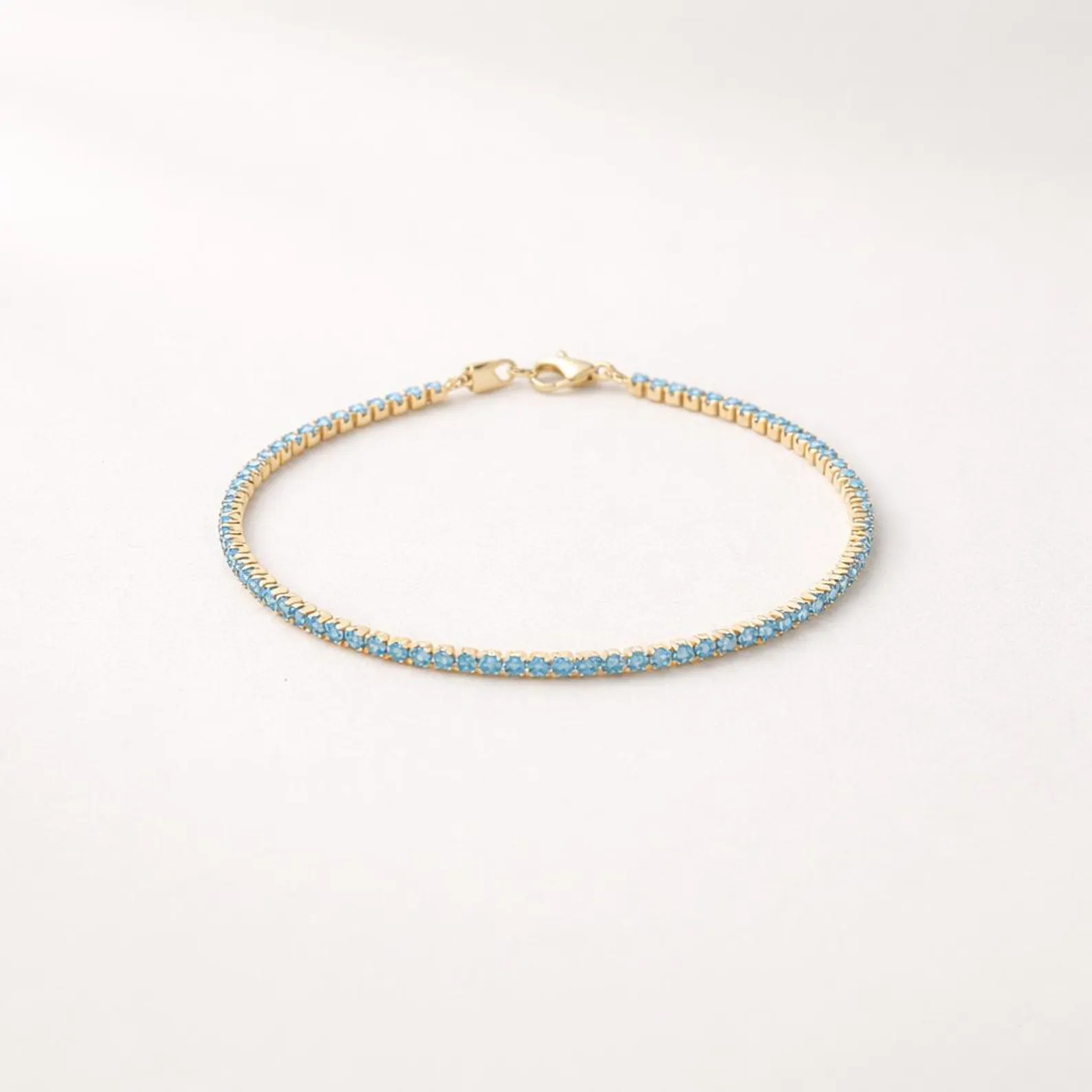 Aquamarine Tennis Chain Bracelet, Customized Tennis Chain Jewelry, Aquamarine Personalized Bracel... | Etsy (US)