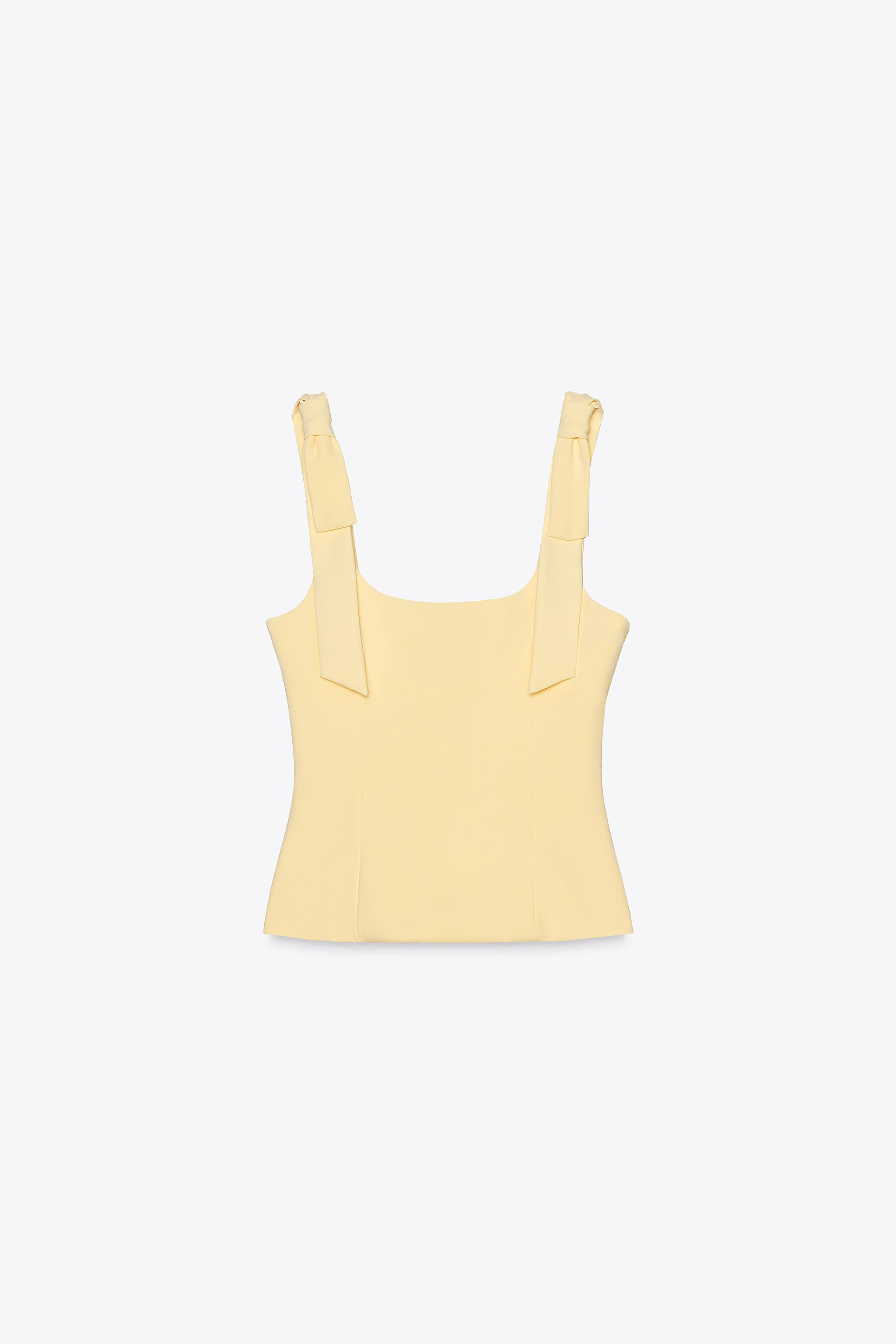 STRETCH TOP WITH BOWS | Zara US