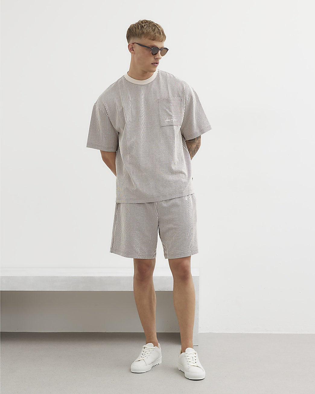 Pink Stripe Boxy Fit Shorts | River Island UK & IE