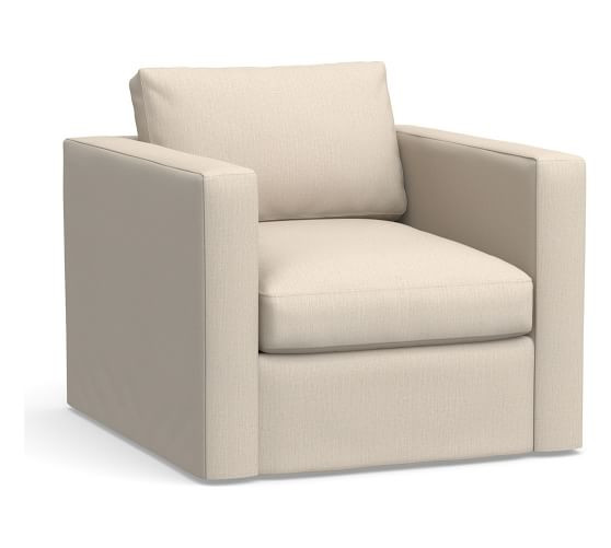 Jake Slipcovered Outdoor Lounge Chair | Pottery Barn (US)