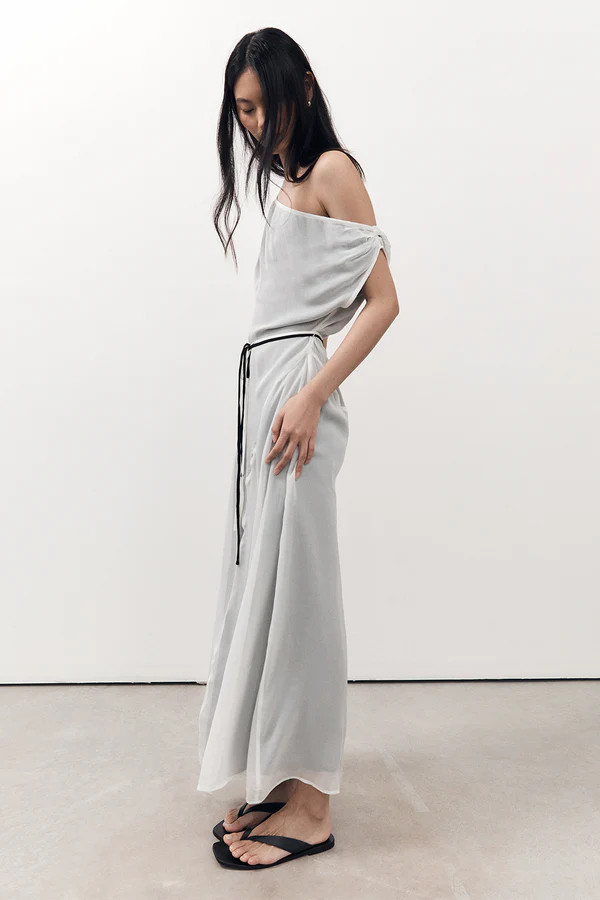 MIA OFF WHITE PANELLED MIDI DRESS | DISSH