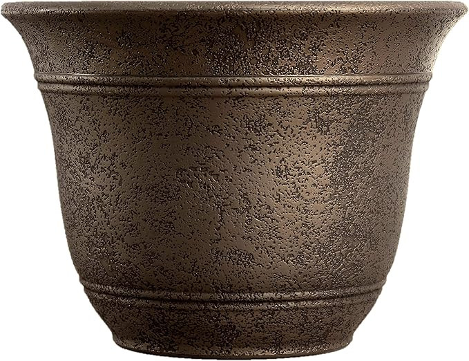 Listo SRA13001P02 Sierra Planter, Nordic Bronze Planter, 13-Inch Width | Amazon (US)