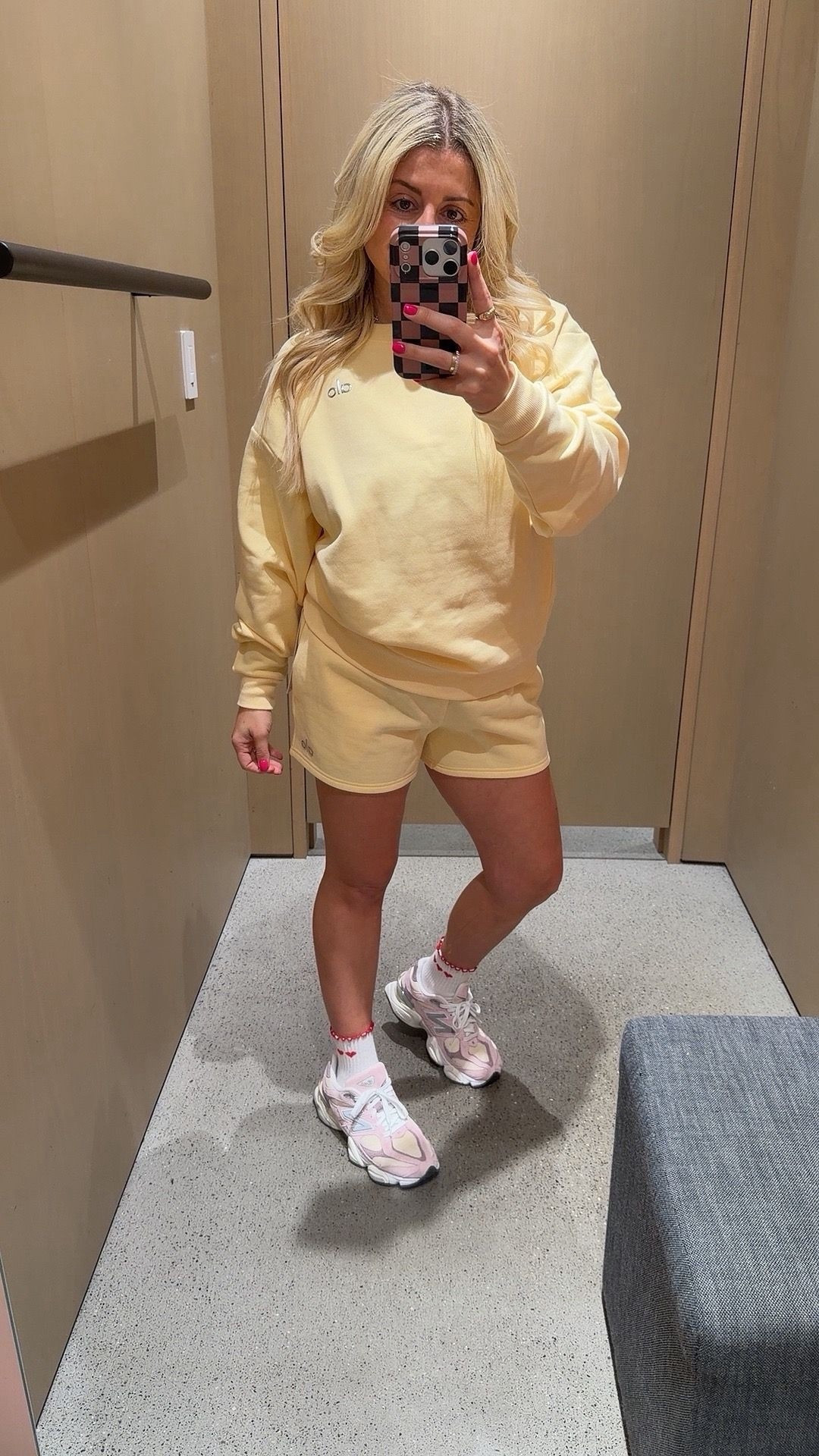 New yellow Alo matching set 
Size small
New balance sneakers tts

#LTKootd #LTKFindsUnder50 #LTKFindsUnder100