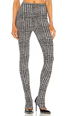 Norma Kamali Legging With Footie in Large Glenn Plaid Tweed from Revolve.com | Revolve Clothing (Global)